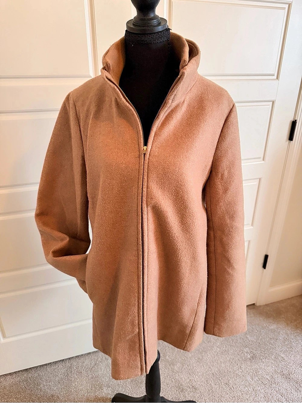 J.Crew Wool City Coat in Classic Camel